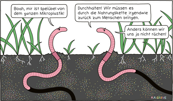 Cartoon | Plastikmüll | © Katharina Greve