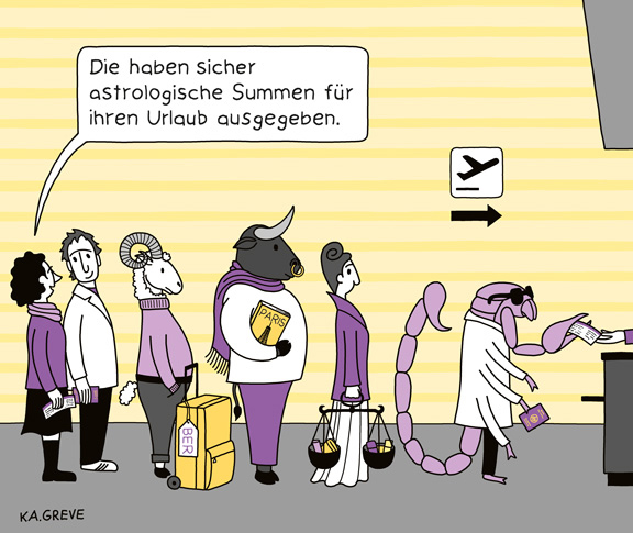 Cartoon | Reisehoroskop | @ Katharina Greve