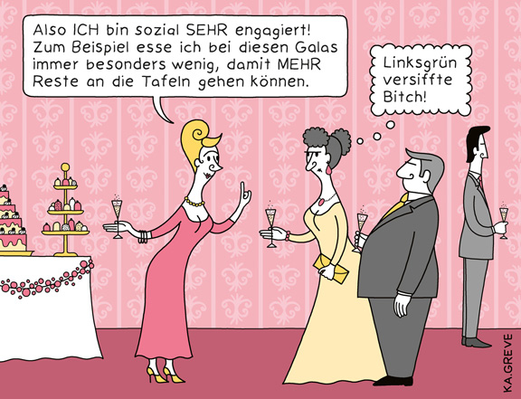 Cartoon | Soziales Engagement | © Katharina Greve