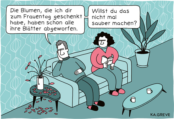 Cartoon | Gender Care Gap | © Katharina Greve