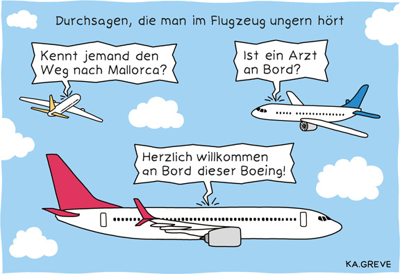 Cartoon | Boeing | © Katharina Greve