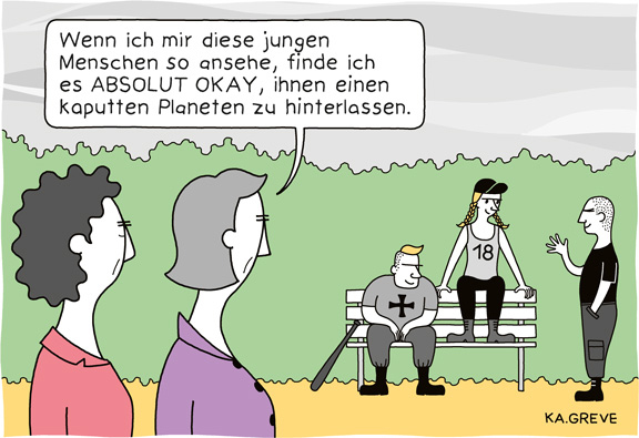 Cartoon | Neonazinachwuchs | © Katharina Greve