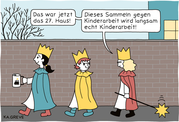 Cartoon | Sternsinger | © Katharina Greve