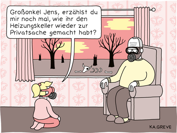 Cartoon | Bund setzt auf Gas | © Katharina Greve