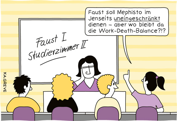Cartoon | Arbeitszeit | © Katharina Greve
