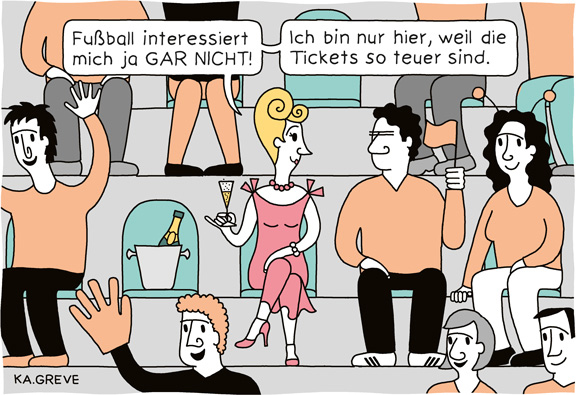 Cartoon | WM-Tickets | © Katharina Greve