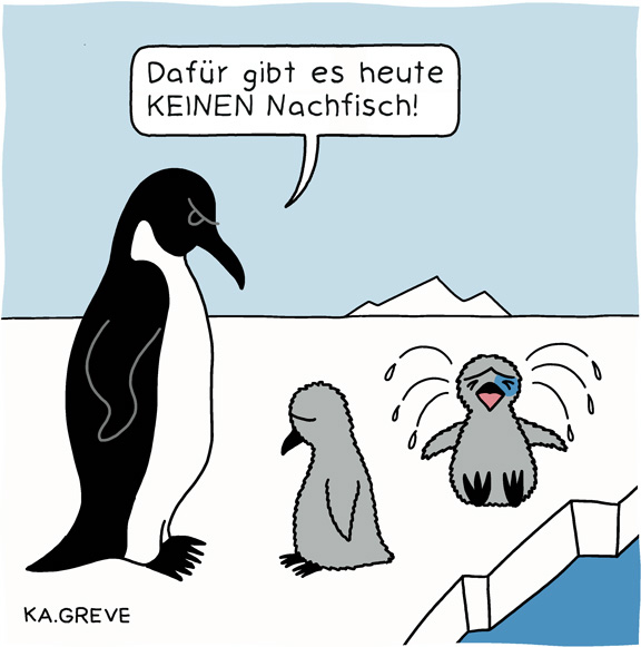 Cartoon | Pinguine | © Katharina Greve