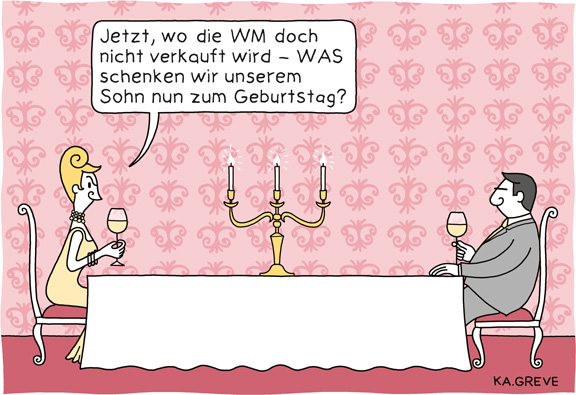 Cartoon | WM-Verkauf | © Katharina Greve